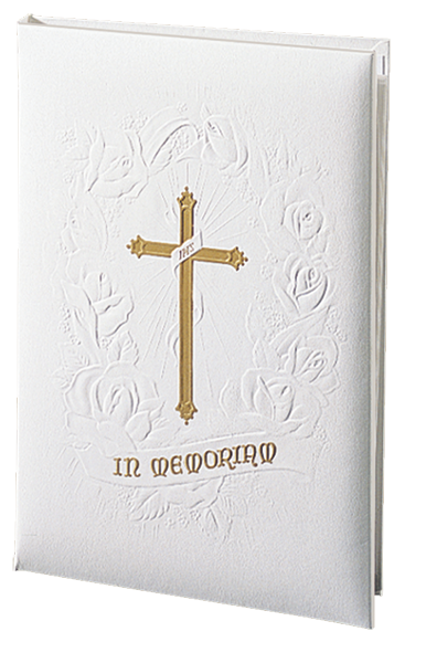 Gold Foil Cross Register Book