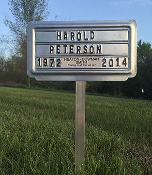 Aluminum Rectangle Grave Marker – Empire Funeral Supply