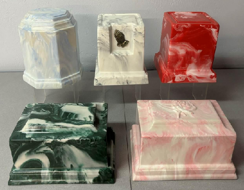 Full Size Cultured Marble Urns - USA Made