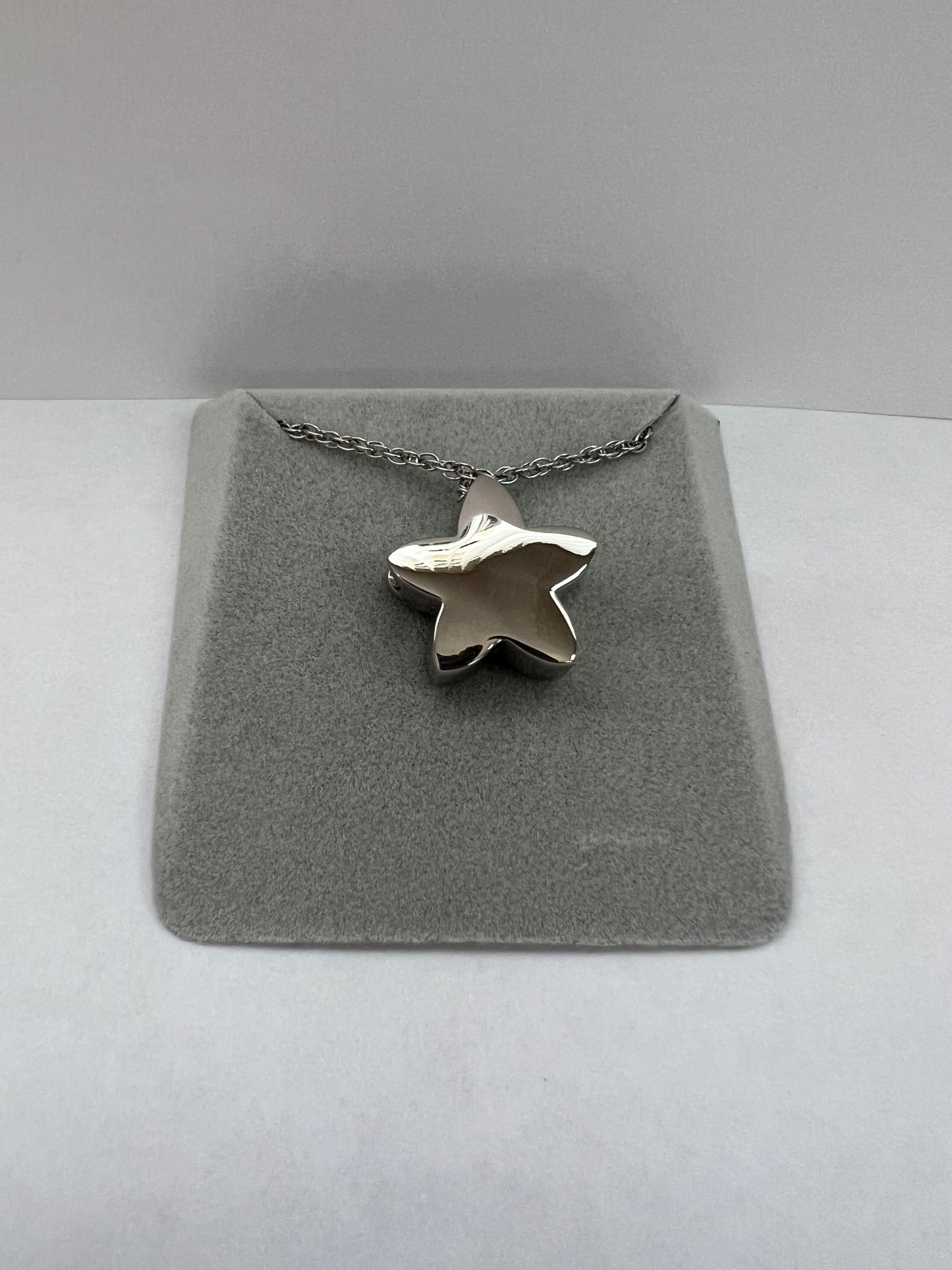 Double Sided Flower & Star Cremation Necklace