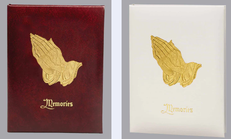 Gold Foil Praying Hands Register Book