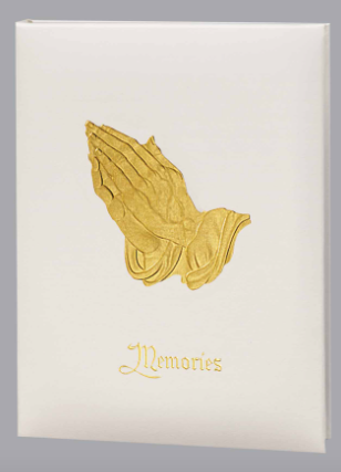 Gold Foil Praying Hands Register Book