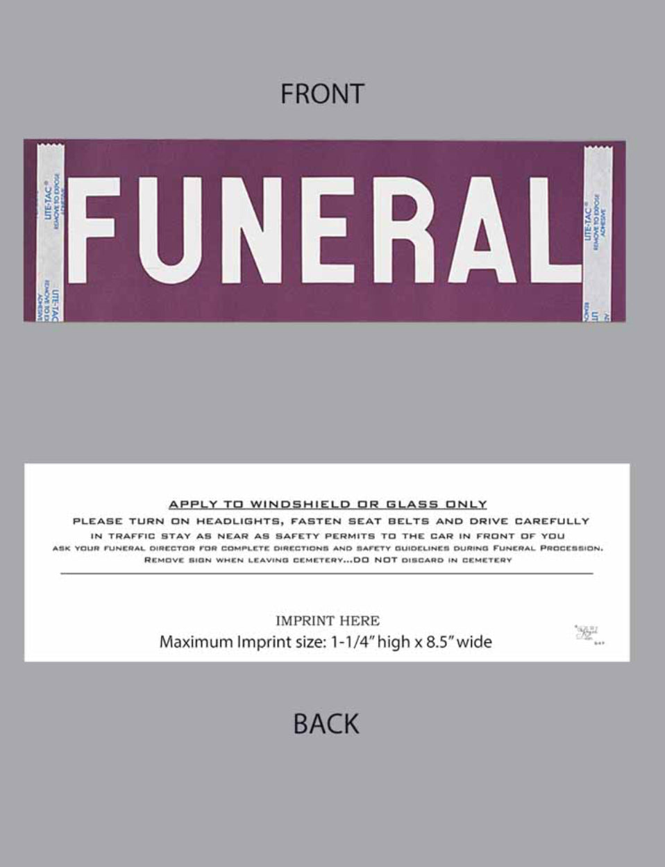 Windshield Procession Sticker