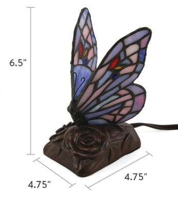 Purple Butterfly Lamp Keepsake