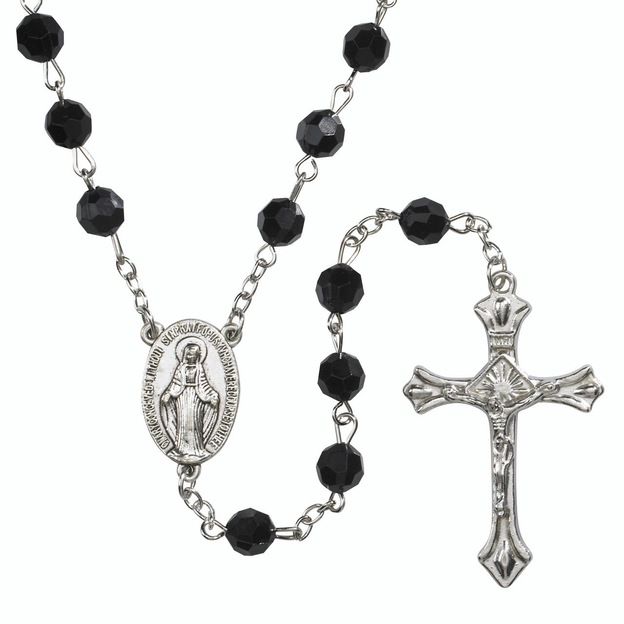 Black Acrylic Rosary