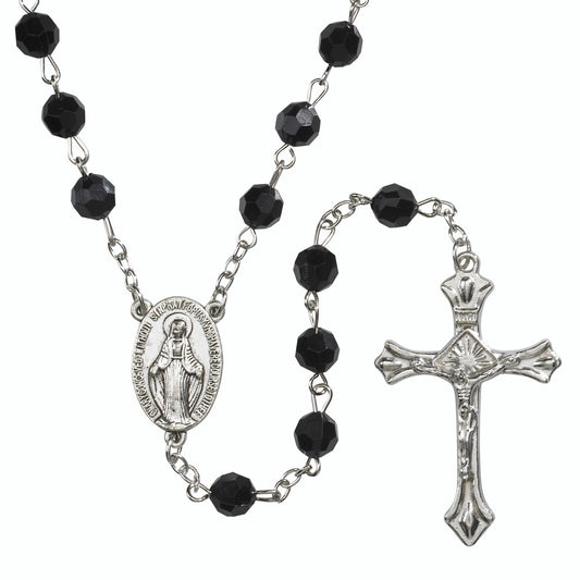 Black Acrylic Rosary