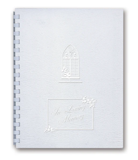 Embossed Church Window Soft Cover Register Book
