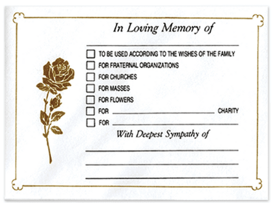 Gold Rose Contribution Envelope