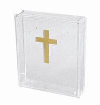Lucite Memorial Card Box (with or without cross)