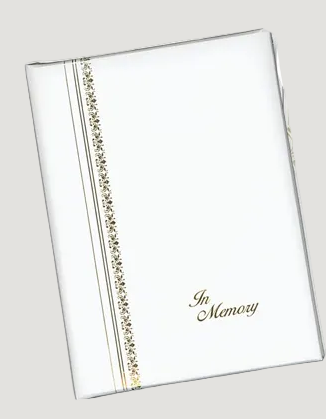 In Memory Filagree Stripe Register Book