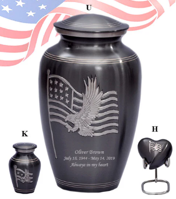 Soaring Eagle and Flag Urn