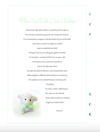 Little Lamb Register Book