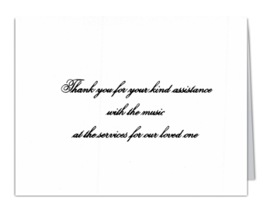 Music Acknowledgement Card