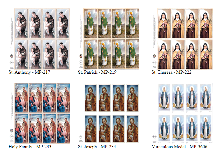 Religious Prayer Cards