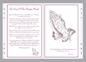 Gold Foil Praying Hands Register Book