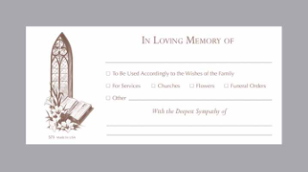 Church Window Contribution Envelope