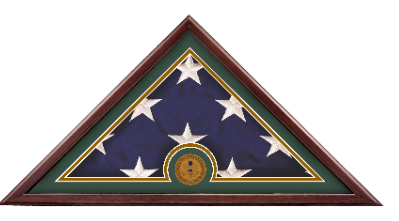 Branch Specific Medallion Wood Flag Case